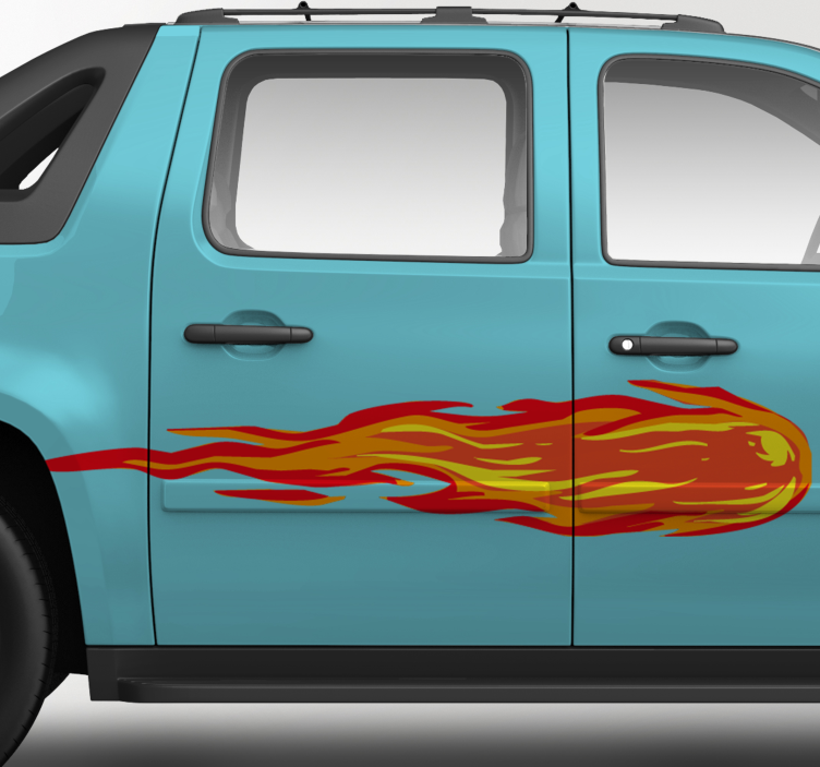 Autocollant voiture flammes - TenStickers
