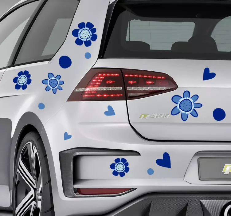 Sticker Voiture Fleur - TenStickers