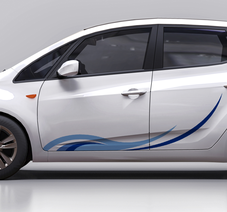 Sticker Voiture Illustration de voiture de vague - TenStickers