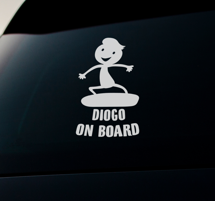 Autocollant voiture personnage drôle à bord - TenStickers