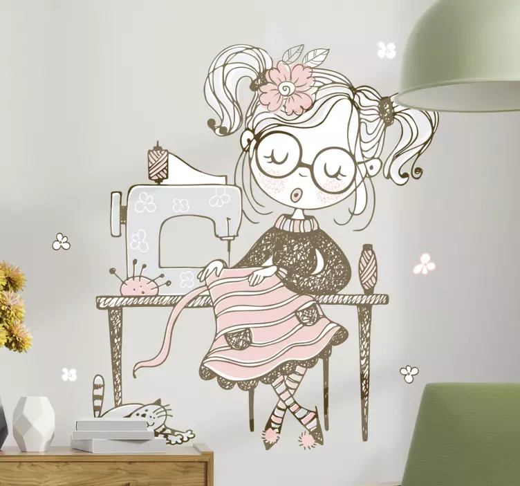 Ensemble de couture autocollant illustration - TenStickers