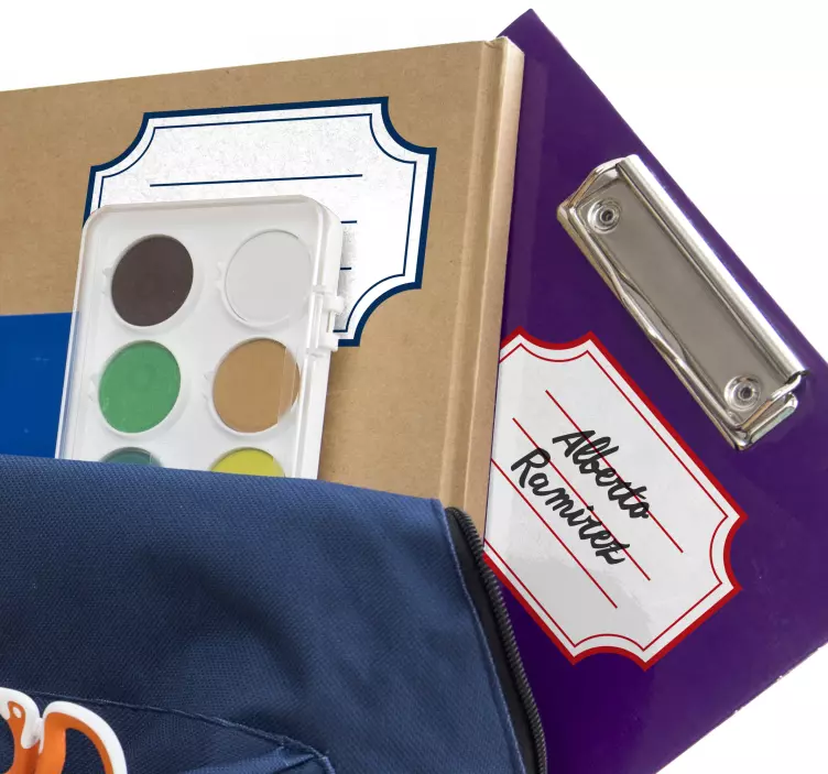 Étiquettes autocollantes pour fournitures scolaires - TenStickers