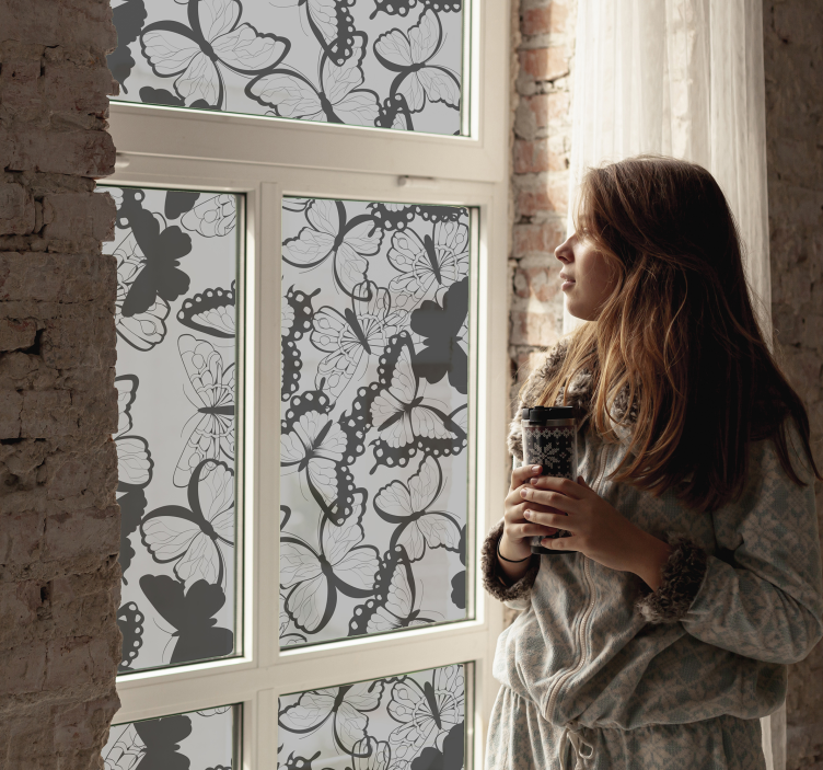 Film pour fenêtre papier papillons - TenStickers