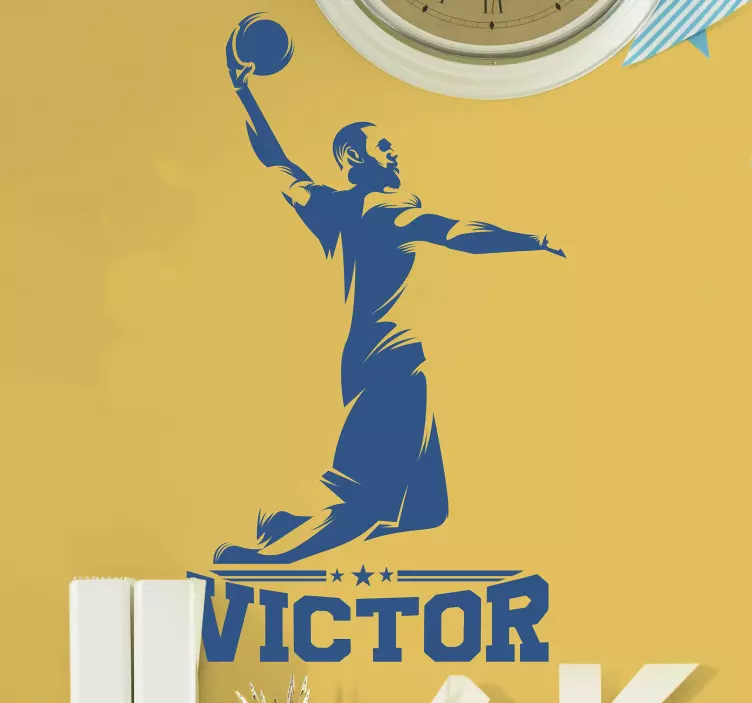 Sticker basket joueur nom personnalisé - TenStickers