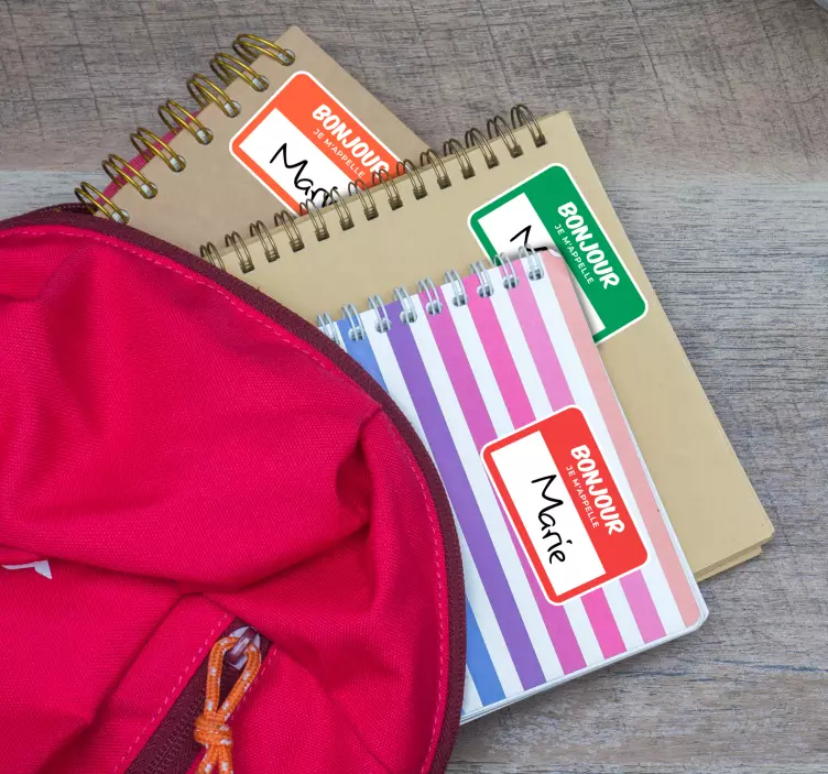 Kit autocollants étiquettes de nom - TenStickers