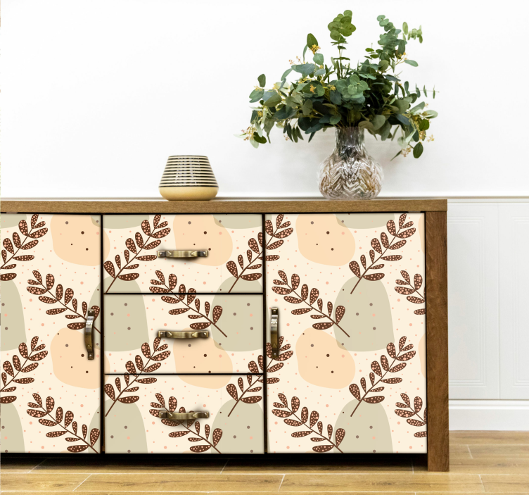 Papier adhésif meuble motif floral - TenStickers