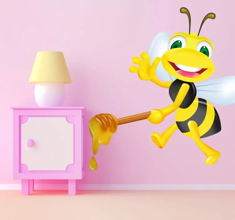 Sticker abeille miel - TenStickers