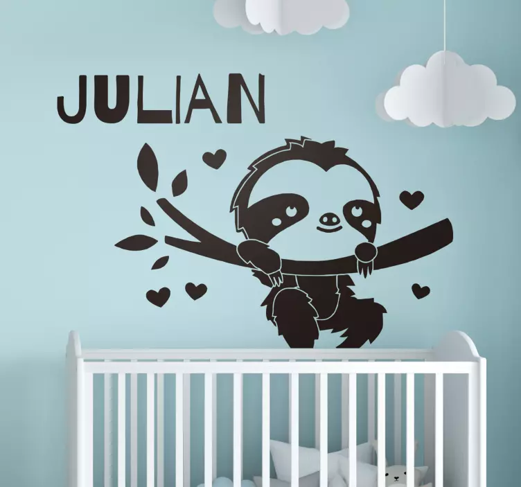 Sticker Animal Jungle  la paresse - TenStickers