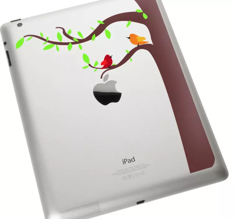 Sticker iPad oiseaux sur arbre - TenStickers