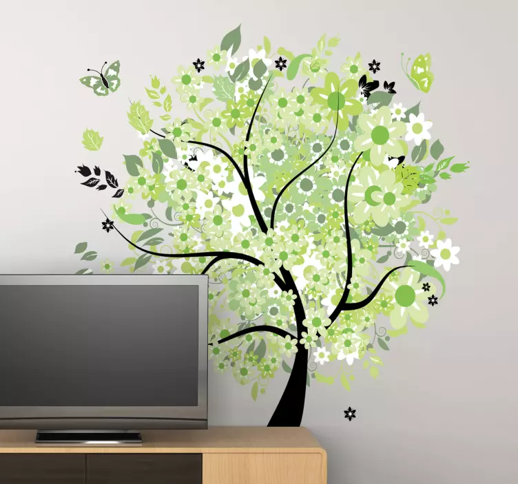 Sticker arbre printemps - TenStickers