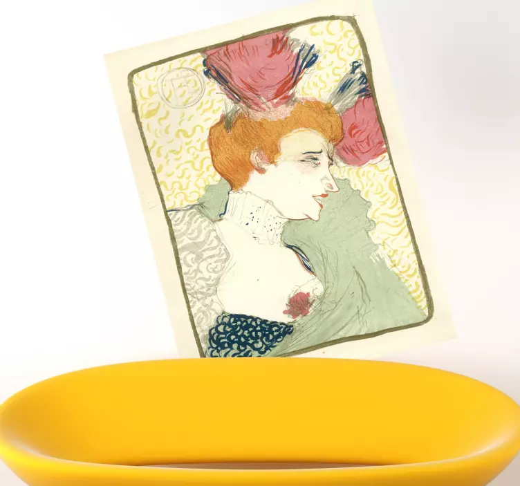 Sticker art illustration de portrait élégant - TenStickers