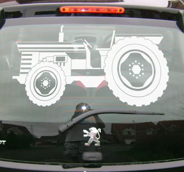Sticker auto moto silhouette de tracteur - TenStickers