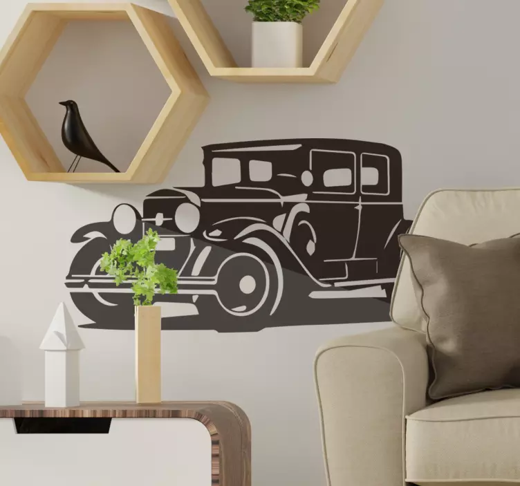 Sticker auto moto voiture classique vintage - TenStickers