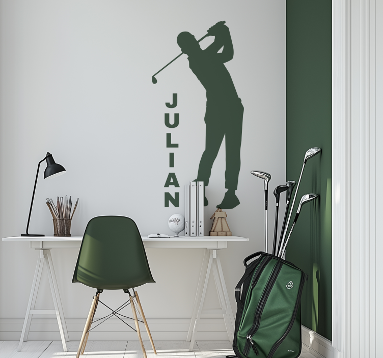 Autocollant autres sports silhouette de joueur de golf - TenStickers