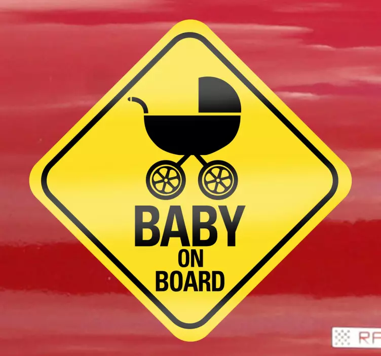 Sticker baby on board poussette - TenStickers