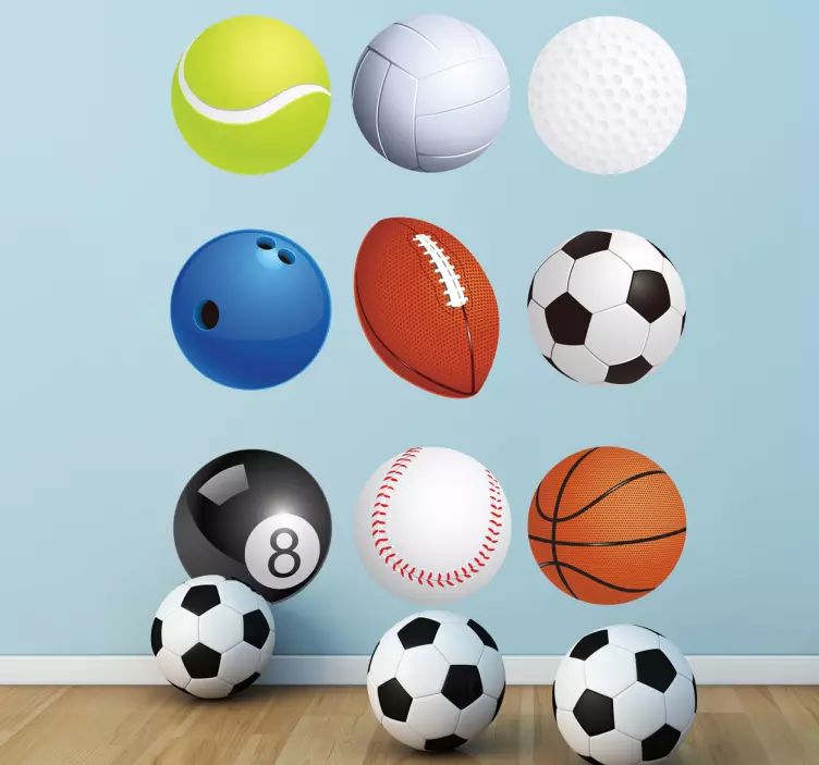 Sticker sports balles diverses - TenStickers