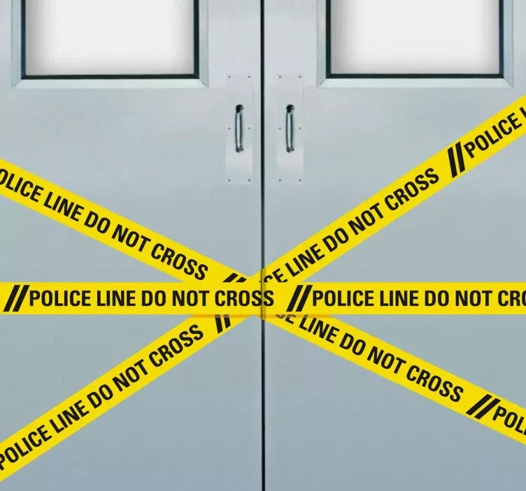 Sticker bandes jaunes police - TenStickers