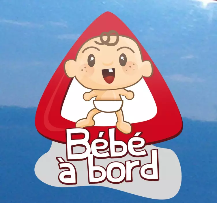 Sticker bébé à bord moderne - TenStickers