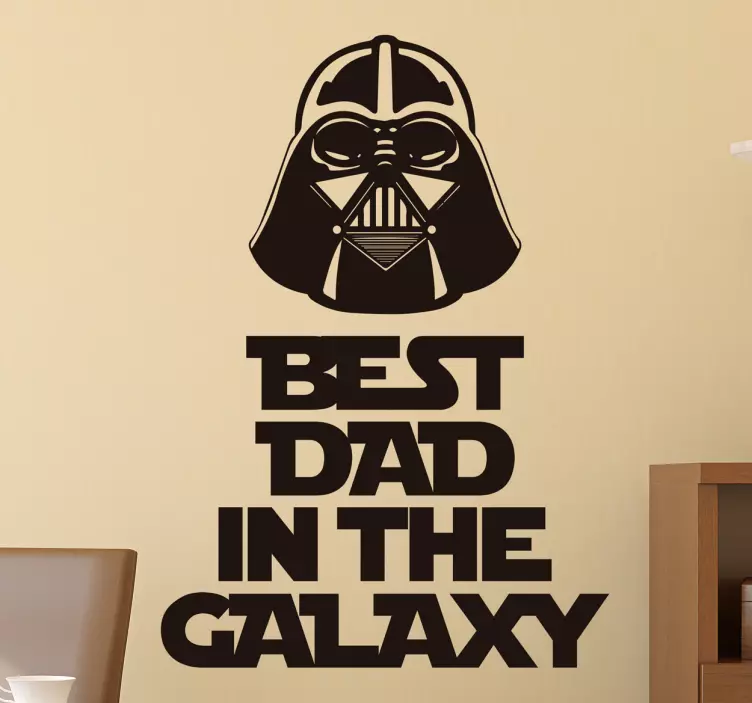 Sticker best dad Galaxy - TenStickers