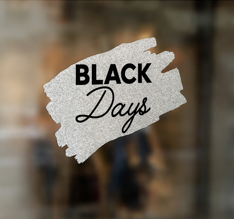 Sticker black friday gris "jours noirs" - TenStickers