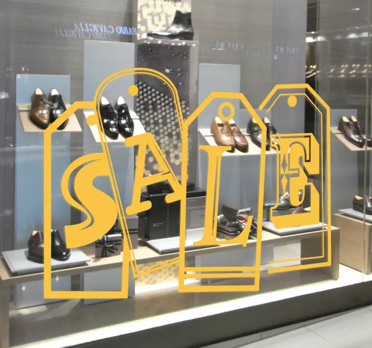 Sticker vitrine boutique étiquette soldes - TenStickers