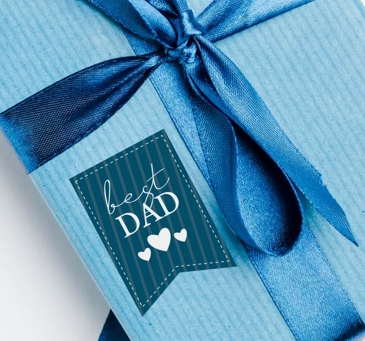 Sticker cadeau meilleur papa - TenStickers
