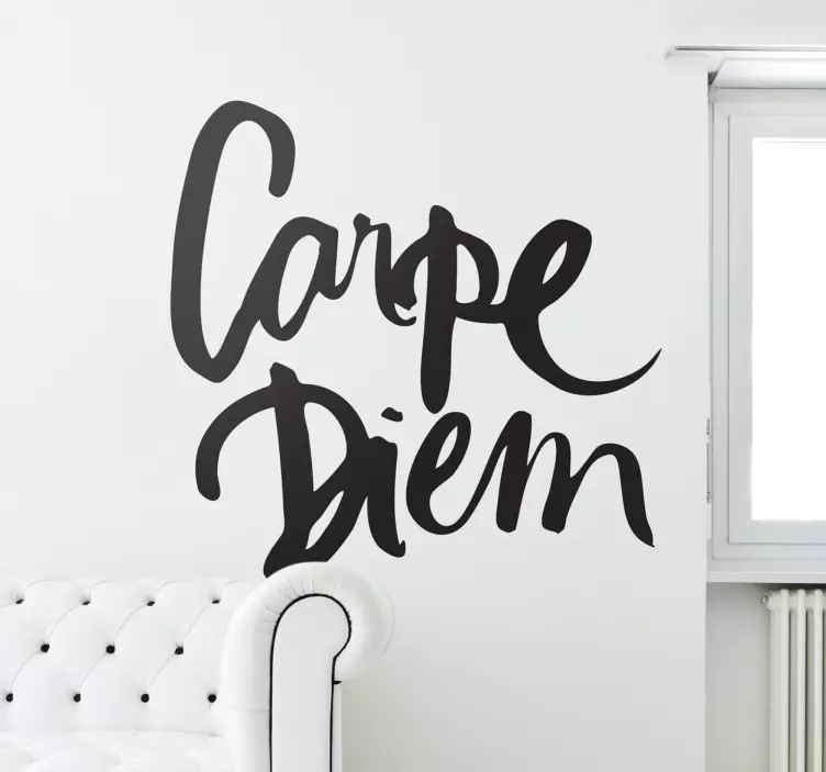 Sticker citation calligraphie Carpe Diem - TenStickers