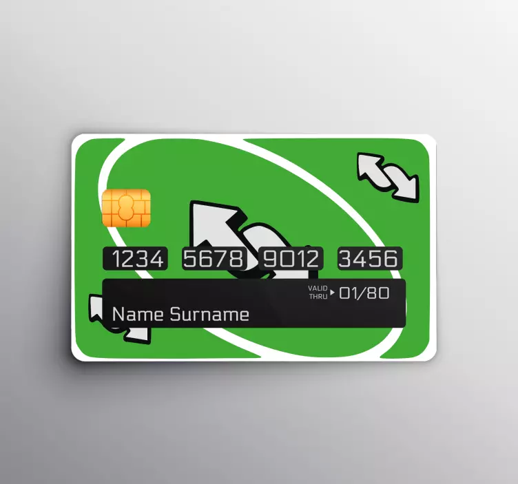 Sticker carte bancaire carte de paiement verte - TenStickers