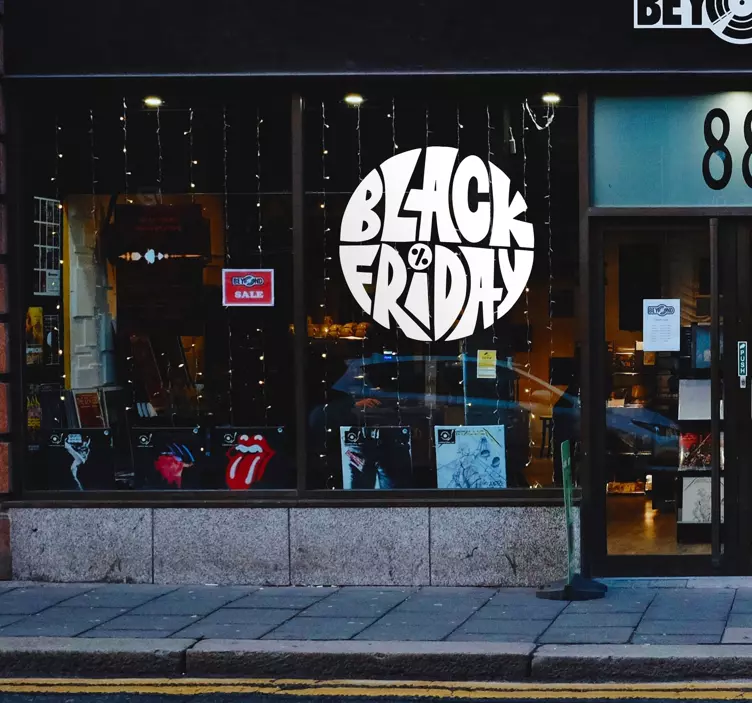 Sticker cercle Black Friday - TenStickers