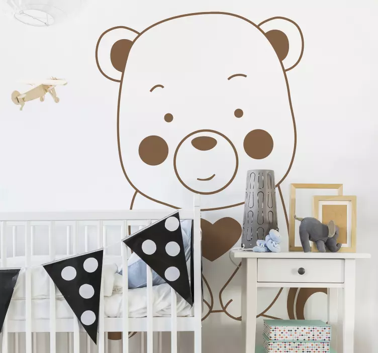 Sticker chambre enfant adorable figurine d'ours - TenStickers