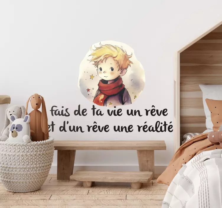 Sticker Chambre Enfant Citation Petit Enfant - TenStickers