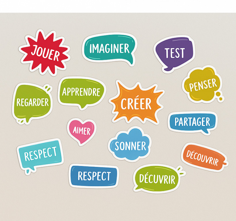 Sticker chambre enfant concepts scolaires - TenStickers