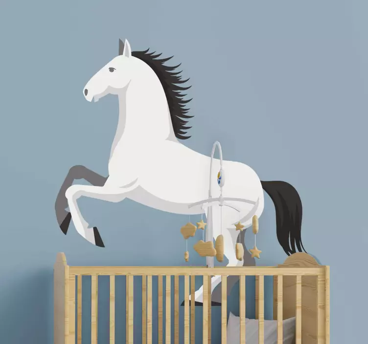 Sticker chambre enfant figurine cheval cabré - TenStickers