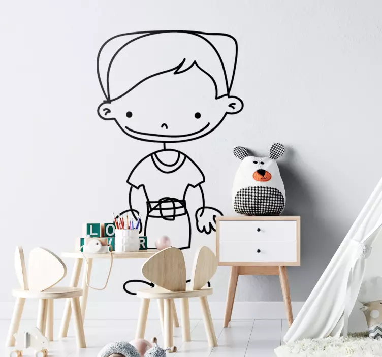 Sticker chambre enfant représentation de personnage enfant - TenStickers