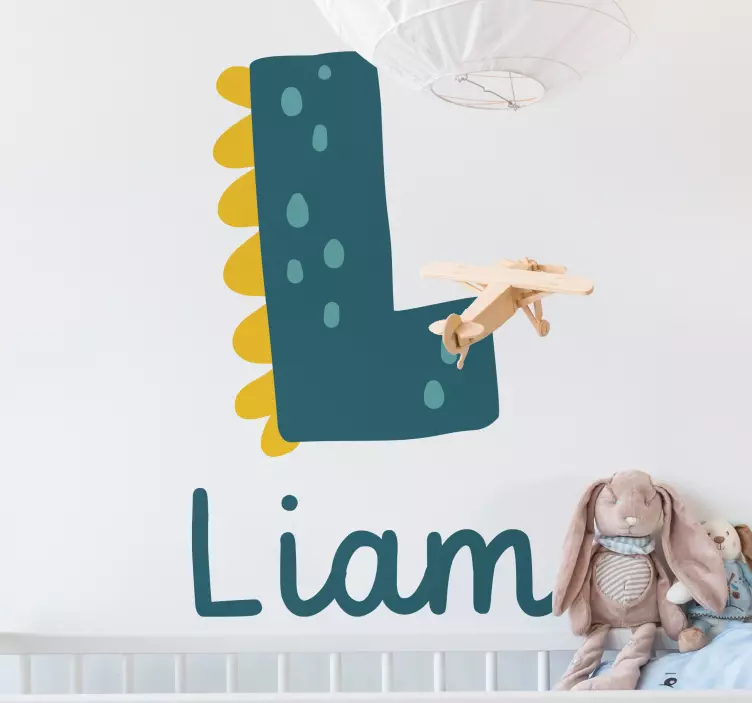 Sticker chambre enfant lettre ludique de liam - TenStickers
