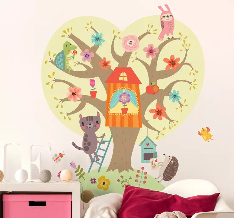 Sticker chambre enfant paysage d'arbres fantaisistes - TenStickers