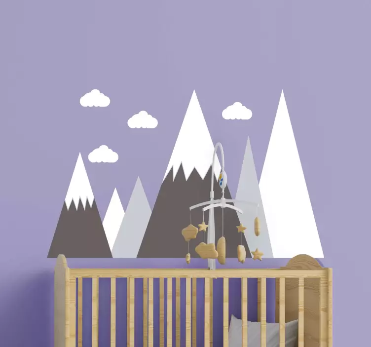 Sticker chambre enfant scène de montagne pour nurserie - TenStickers