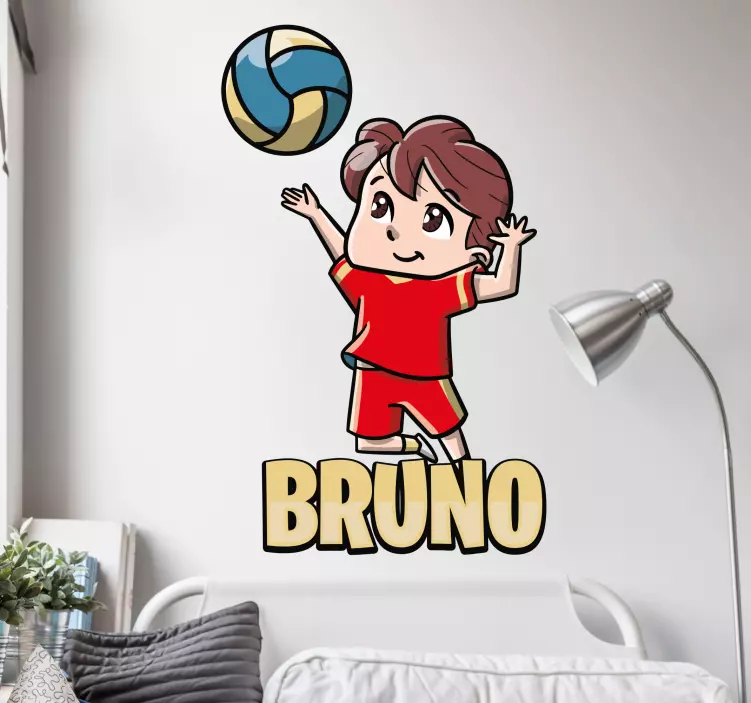 Sticker chambre enfant volley-ball ludique pour enfants - TenStickers
