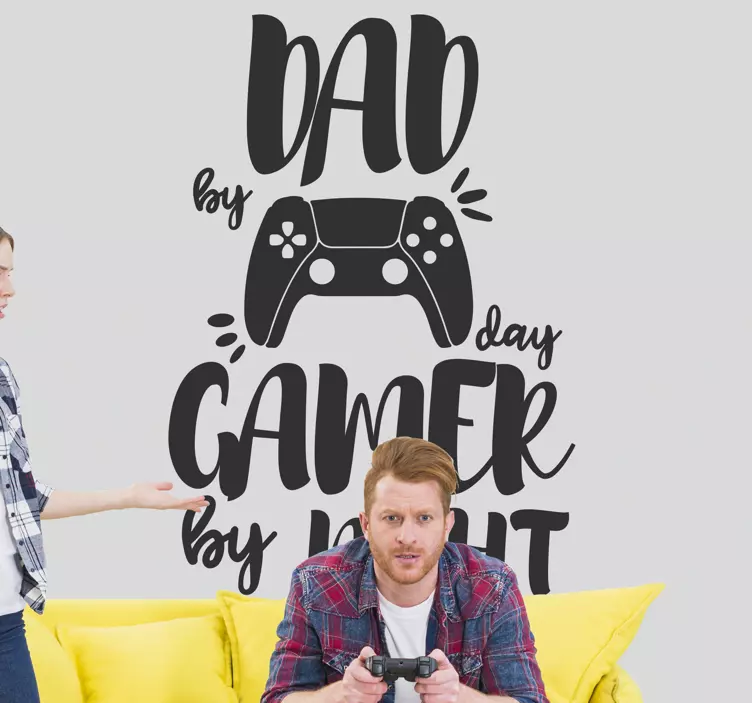 Sticker cinéma tv et jeux vidéo citation de père gamer - TenStickers