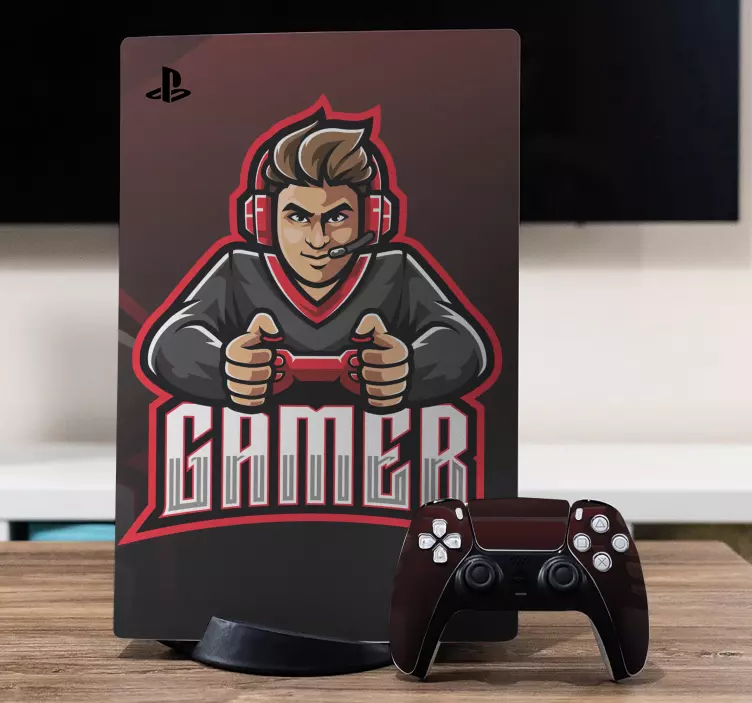 Sticker cinéma tv et jeux vidéo personnage gamer - TenStickers