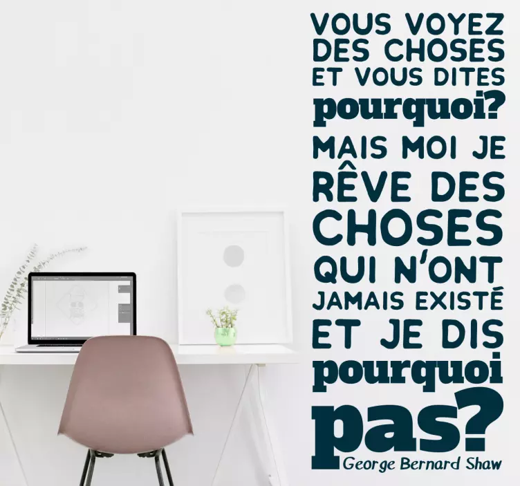 Sticker Citation Bernard Shaw - TenStickers