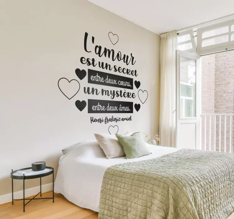 Sticker citation amour secret - TenStickers