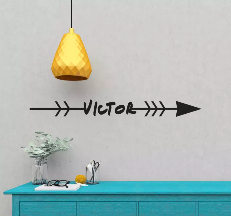 Sticker citation direction de la flèche personnalisée - TenStickers