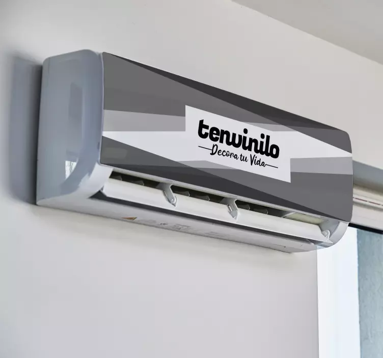 Sticker climatiseur bureau logo personnalisable - TenStickers