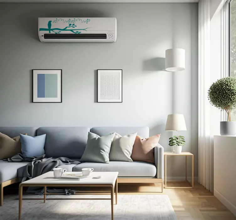 Sticker climatiseur oiseau qui chante - TenStickers