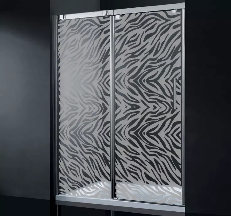 Sticker paroi de douche salle de bain zèbre - TenStickers