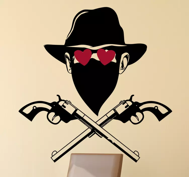 Sticker cowboy amoureux - TenStickers