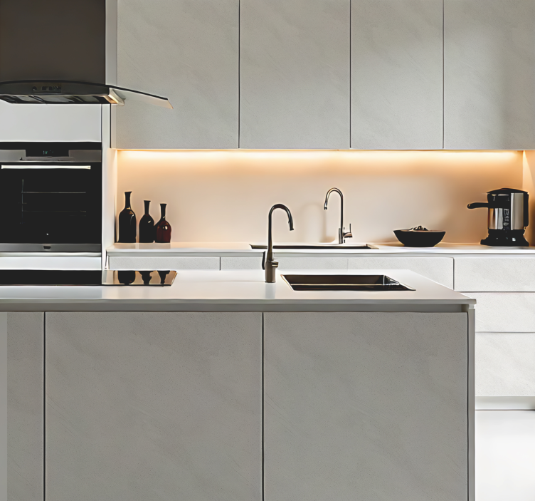 Sticker cuisine effet pierre claire - TenStickers