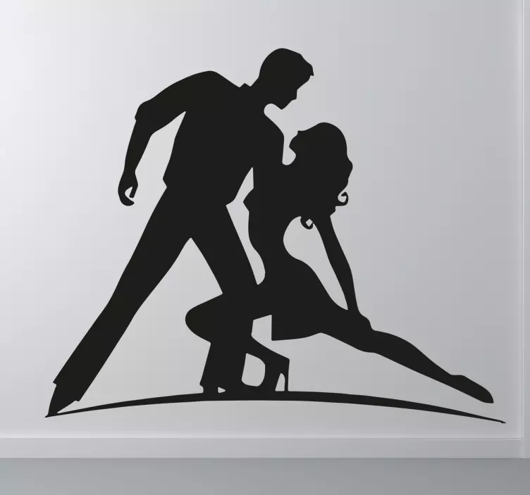 Sticker mural pour salon danse latine couple - TenStickers