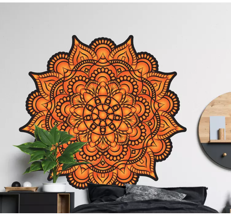 Sticker déco mandala floral - TenStickers
